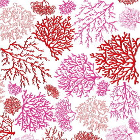 ポーセラーツ 転写紙 サンゴ 珊瑚 海 夏 SEA CORAL(シーコーラル・レッド＆ピンク) red pink (無くなり次第終了)