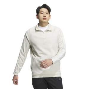 アディダス(adidas)(メンズ、レディース)ゴルフウェア アウター 保温 アーカイブ デボスグラフィック ハーフジップ長袖ジャケット JSC17-IM7248 ALM