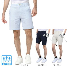 【11/11 1:59まで さらに最大P10倍】ROSASEN（メンズ）ゴルフウェア 吸水速乾 エコサッカーストライプショートパンツ 044-71443