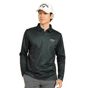 キャロウェイ(CALLAWAY)(メンズ)ゴルフウェア 裏起毛 幾何学プリント 長袖シャツ C23233113-1010