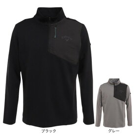 キャロウェイ（CALLAWAY）（メンズ）ゴルフウェア ハーフジップモックネック長袖シャツ C22233108