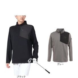 【6万円以上6,000円OFFクーポン 4/24 20時から28h限定】キャロウェイ（CALLAWAY）（メンズ）ゴルフウェア ハーフジップモックネック長袖シャツ C22233108