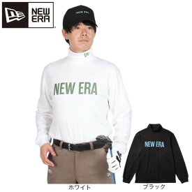 ニューエラ（NEW ERA）（メンズ、レディース）ゴルフウェア 保温 軽量 長袖 スウェット ハイカラー ウォーム Tシャツ Straight Logo 14326412 14326411