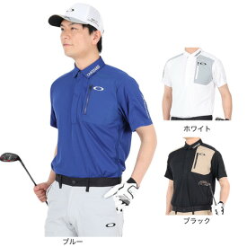 【ポイント最大10倍 5/10限定 エントリー＆対象4店舗買い回り】オークリー（OAKLEY）（メンズ）ゴルフウェア 吸汗 速乾 接触冷感 STALWART HYB 半袖ポロシャツ FOA405350