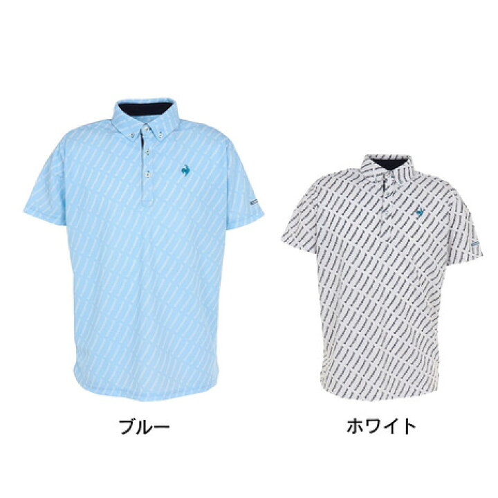 【5/25限定 最大10,000円OFFクーポン!】ルコックスポルティフ ゴルフ(メンズ)ゴルフウェア ロゴ柄プリント半袖シャツ QGMVJA07 Victoria Golf 楽天市場支店 ルコックスポルティフ ゴルフウェア 軽量、速乾 プルオーバーシャツ
