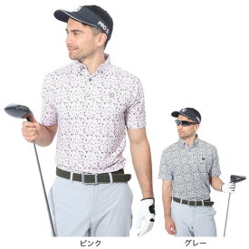 フットジョイ（FOOT JOY）（メンズ）ゴルフウェア サクラソウプリント半袖ボタンダウンシャツ 81743 81741