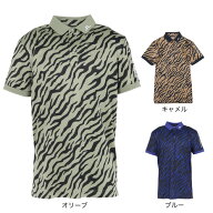 J.LINDEBERG（メンズ）ゴルフウェア 速乾 Tour Tech プリント 半袖ポロシャツ 071-23241