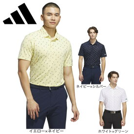 アディダス（adidas）（メンズ）ゴルフウェア メッシュ総柄 半袖 ポロシャツ KUH65