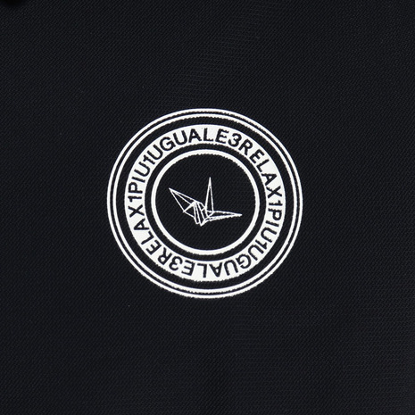 ットするスⓆ 1PIU1UGUALE3 USH-22005 navy （メンズ）：Victoria Golf 支店 RELAX（1PIU1UGUALE3 RELAX） ゴルフウェア バックロゴ半袖ポロシャツ ⅱのサークル