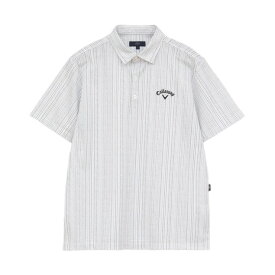 キャロウェイ（CALLAWAY）（メンズ）ゴルフウェア かざあなメッシュストライプ総柄半袖シャツ C26134124-1020