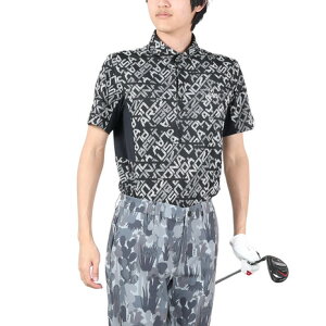 ピン(PING)(メンズ)ゴルフウェア 半袖 バイアスデジタルロゴジャカードポロシャツ 621-4160203