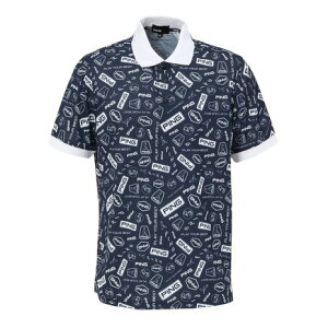 ピン(PING)(メンズ)ゴルフウェア 総柄プリント 半袖ポロシャツ 621-5160221