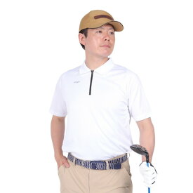 【11/11 1:59まで さらに最大P10倍】ザ・ワープ・バイ・エネーレ（The Warp By Ennerre）（メンズ）ゴルフウェア 吸汗速乾 ドライプラス 半袖ジップポロシャツ WG5RTG09