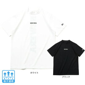 ニューエラ（NEW ERA）（メンズ、レディース）ゴルフ モックネック 半袖 鹿の子 ミッドネック Tシャツ Vertical Logo 14109047/14109049