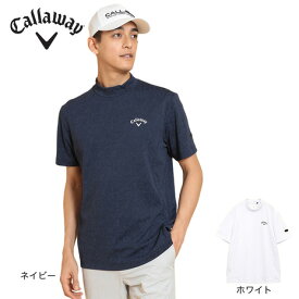 キャロウェイ（CALLAWAY）（メンズ）ゴルフウェア 半袖 幾何学ロゴジャカード モックネックシャツ C25134106
