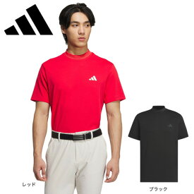 アディダス（adidas）（メンズ）ゴルフウェア スリーストライプス 半袖 モックネックシャツ KVH10
