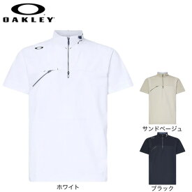 オークリー（OAKLEY）（メンズ）ゴルフウェア 吸汗速乾 冷感 SKULL COOL STRETCH HYBRID モックネック 半袖シャツ FOA408765
