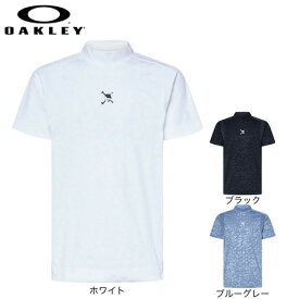 オークリー（OAKLEY）（メンズ）ゴルフ 半袖シャツ SKULL SPOTTED ジャガード モックネック FOA409088