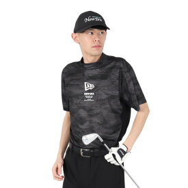 【8/15限定 最大1万Pバック要エントリー＆抽選】ニューエラ（NEW ERA）（メンズ、レディース）ゴルフウェア 吸汗速乾 抗菌 半袖 ミッドネック 鹿の子 Tシャツ Digital Camo 14391500 14391501