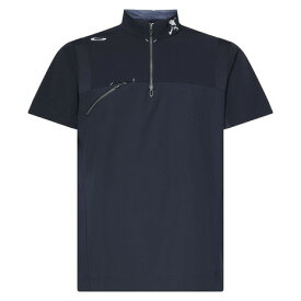 【20％クーポン！9/1〜9/15】オークリー（OAKLEY）（メンズ）ゴルフウェア 吸汗速乾 冷感 SKULL COOL STRETCH HYBRID モックネック 半袖シャツ FOA408765