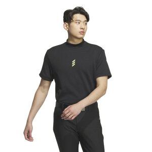 アディダス(adidas)(メンズ)ゴルフウェア 吸汗速乾 コードカオス モックネック 半袖シャツ KSL87-JJ0222 BK