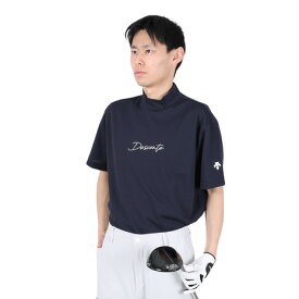 デサントゴルフ（DESCENTEGOLF）（メンズ）ゴルフ メンズ DSG COLLECTION モックネック鹿の子半袖シャツ DGMXJA08 NV00