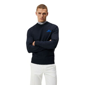 J.LINDEBERG(J.LINDEBERG)(メンズ)ゴルフウェア 長袖 ロゴクルーネックセーター 071-19916-098
