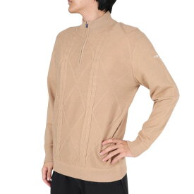 フィドラ（FIDRA）（メンズ）ゴルフウェア 長袖 防風 ハーフジップニット FD5QTJ18