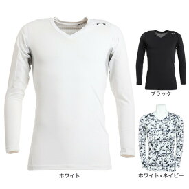 オークリー（OAKLEY）（メンズ）ゴルフウェア インナー 吸汗 速乾 ストレッチ BASE LAYER 長袖 Vネック インナーシャツ FOA405086