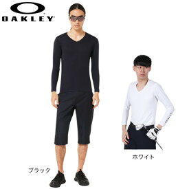 【12/11 01:59まで 全商品最大P10倍 要エントリー】オークリー（OAKLEY）（メンズ）ゴルフウェア インナー 長袖 吸水速乾 接触冷感 ベースレイヤー Vネックベースレイヤー 5.0 FOA407738