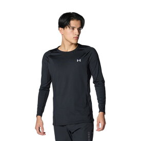 【12/11 01:59まで 全商品最大P10倍 要エントリー】アンダーアーマー（UNDER ARMOUR）（メンズ）ゴルフウェア 吸汗速乾 HG フィッティド ノベルティ ロングスリーブ クルーネック シャツ 1384825 001