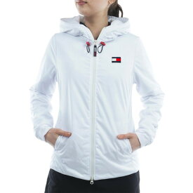 トミーヒルフィガー（TOMMY HILFIGER）（レディース）ゴルフウェア アウター パーカー 防風 フラッグ パデットジャケット THLA279-WHT