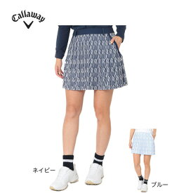 キャロウェイ（CALLAWAY）（レディース）ゴルフウェア レタードプリント プリーツスカート C26128205