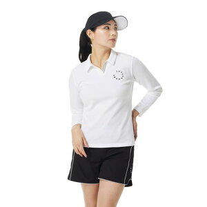 テーラーメイド(TAYLORMADE)(レディース)ゴルフウェア 吸水速乾 サークルロゴ長袖ポロ TL536