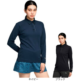 プーマ（PUMA）（レディース）ゴルフウェア シャドウキャット グラフィック 長袖 ポロシャツ 635829