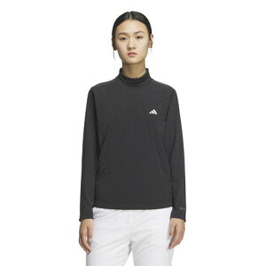 アディダス(adidas)(レディース)ゴルフウェア アディゼロ Frost Guard 保温 キルトコンビネーションハイネック長袖シャツ JWJ91-JM9562 BLK