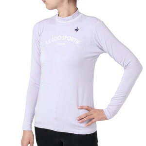 ルコックスポルティフ(lecoqsportif)(レディース)ゴルフウェア ストレッチフォーサー ハイネックロゴ裏起毛長袖シャツ QGWWJB07 PP00