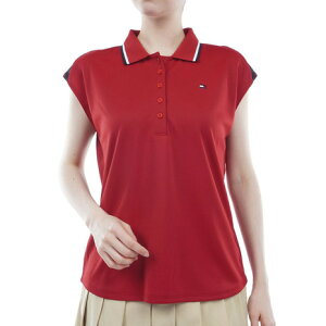 トミーヒルフィガー(TOMMY HILFIGER)(レディース)ゴルフウェア 半袖トリコロール フレンチスリーブシャツ THLA409