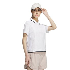 【8/15限定 最大1万Pバック要エントリー＆抽選】アディダス（adidas）（レディース）ゴルフウェア バッジ オブ スポーツ ジャカード ロゴ半袖ポロシャツ KTN34-JE8300W