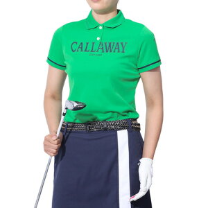 キャロウェイ(CALLAWAY)(レディース)ゴルフウェア 速乾 プリントカノコ半袖ポロシャツ C23134200