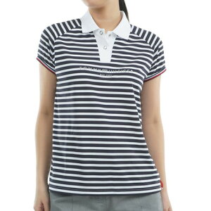 トミー ヒルフィガー ゴルフ(TOMMY HILFIGER GOLF)(レディース)ゴルフウェア 吸水速乾 抗菌防臭 フロントロゴ 半袖 ポロシャツ THLA511