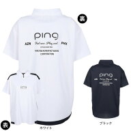 ピン（PING）（レディース）ゴルフウェア 吸汗速乾 オクタピンメッシュ 半袖ハーフジップシャツ 622-6260…