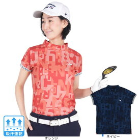 【11/11 1:59まで さらに最大P10倍】クランク（CLUNK）（レディース）ゴルフウェア 吸汗速乾 モックネック 半袖シャツ UVカット CL5RUG10