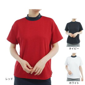 トミー ヒルフィガー ゴルフ（TOMMY HILFIGER GOLF）（レディース）ゴルフウェア 吸水速乾 抗菌防臭 半袖 ジャカードモックネックシャツ THLA529