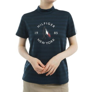 トミー ヒルフィガー ゴルフ(TOMMY HILFIGER GOLF)(レディース)ゴルフウェア 吸水速乾 抗菌防臭 半袖 サークルロゴ モックネックシャツ THLA522