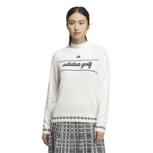 アディダス(adidas)(レディース)ゴルフウェア 長袖 トラディショナルパターン フルファッション クルートップス JWK02