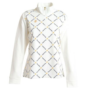 レザレクション(Resurrection)(レディース)ゴルフウェア DMパターンジップシャツ 22AWIN01-W WT