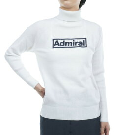 アドミラル ゴルフ（Admiral GOLF）（レディース）ゴルフウェア ステッチロゴ タートルネックセーター ADLA369-WHT