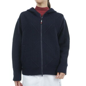 トミー ヒルフィガー ゴルフ(TOMMY HILFIGER GOLF)(レディース)ゴルフウェア スケルトンフラッグ裏地付き ZIPセーター THLA481-NVY