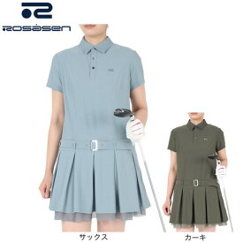 ROSASEN（レディース）ゴルフウェア 半袖 ナイロン ワンピース 048-63541-25SS